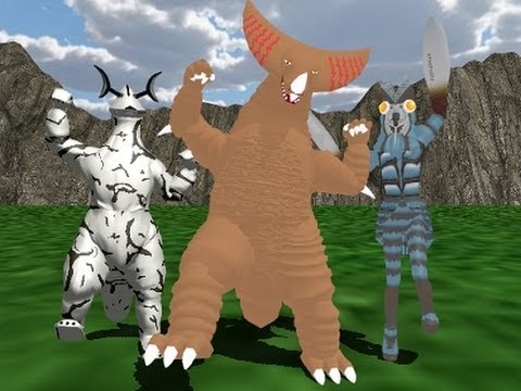 Eleking, Gomora and Alien Baltan dancing  meme template