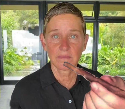 Ellen stoned  meme template