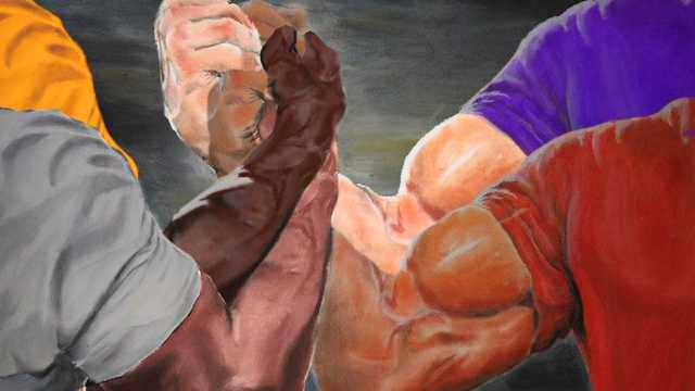 Epic Handshake (four way)  meme template