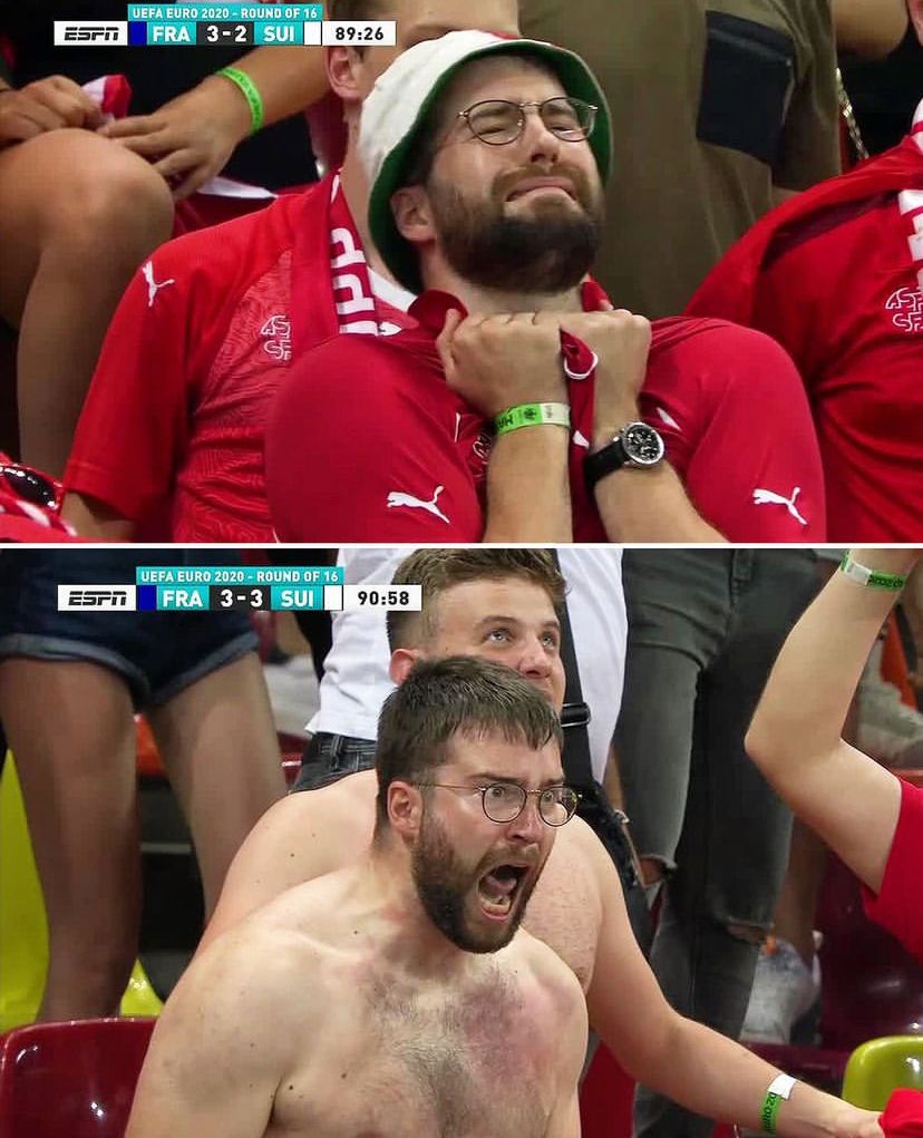 Euro 2020 Swiss Fan  meme template