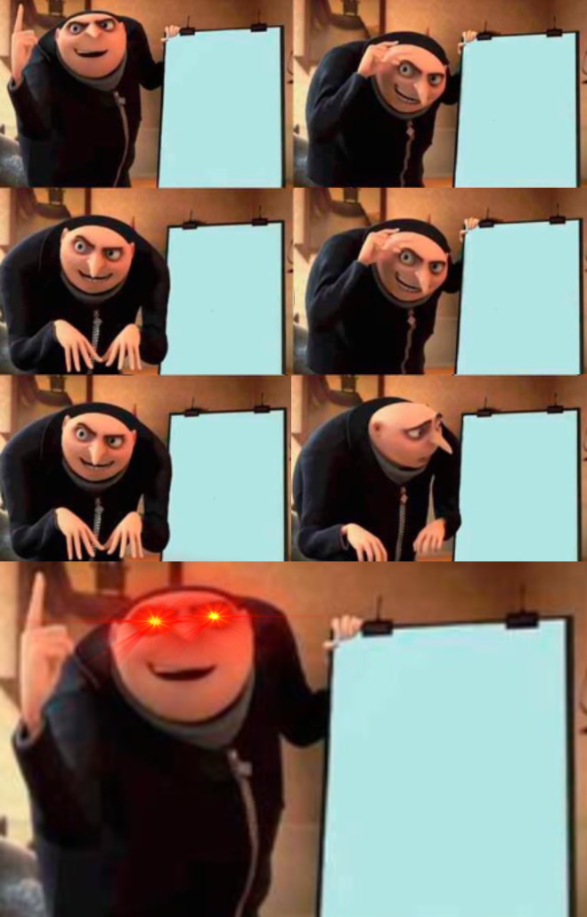 Extended gru's plan  meme template