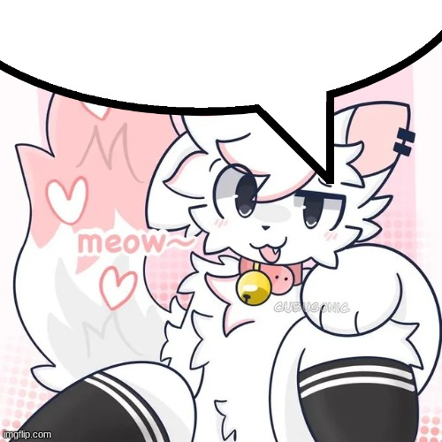 femboy boykisser speech bubble meme template
