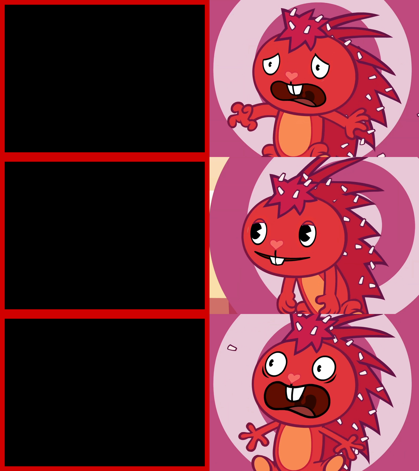 Flaky Panik Kalm Panik (HTF)  meme template