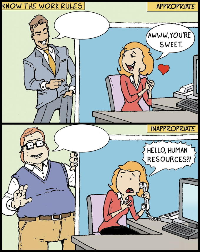 Flirting vs harrasment  meme template