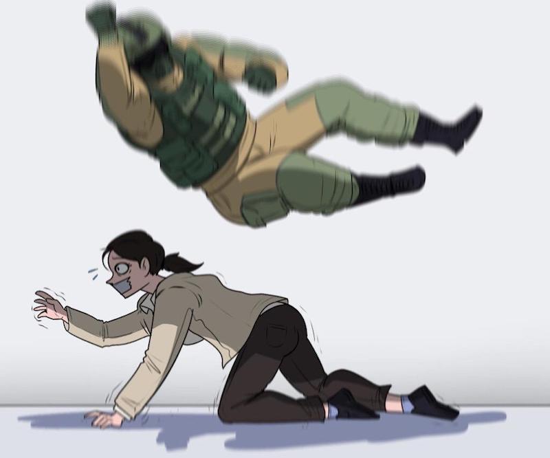 Fuze elbow dropping a hostage  meme template