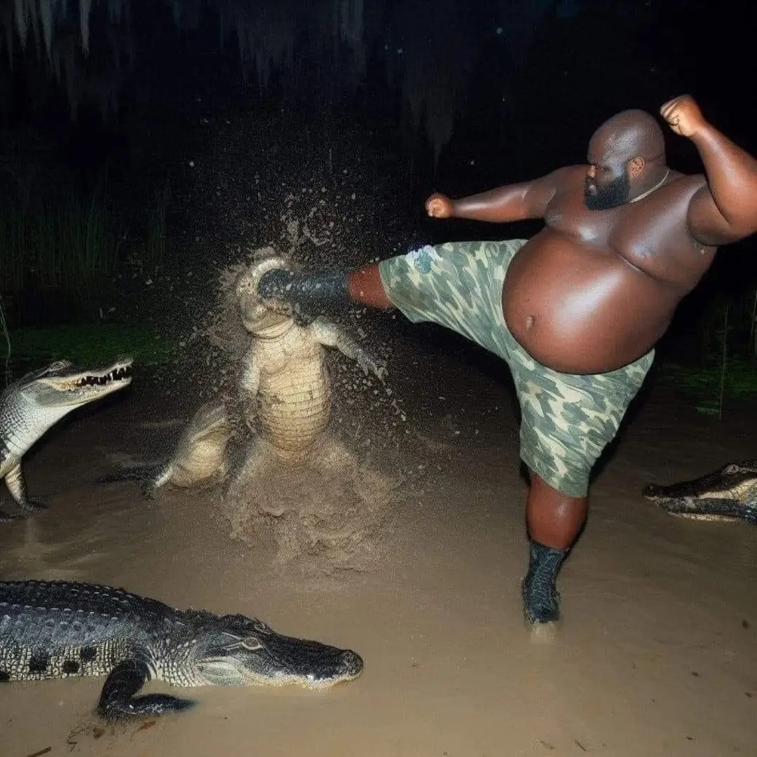 Gator kick meme template