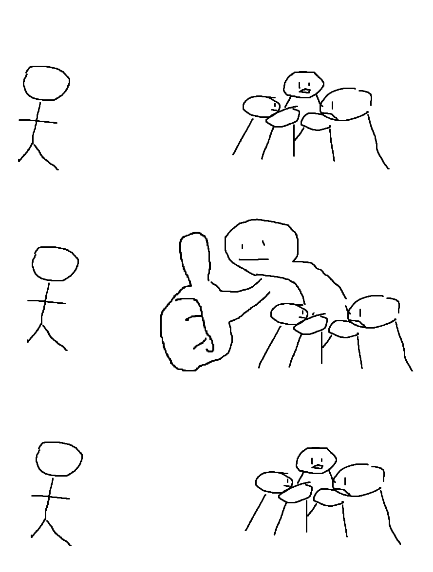 Giant Thumb Guy  meme template