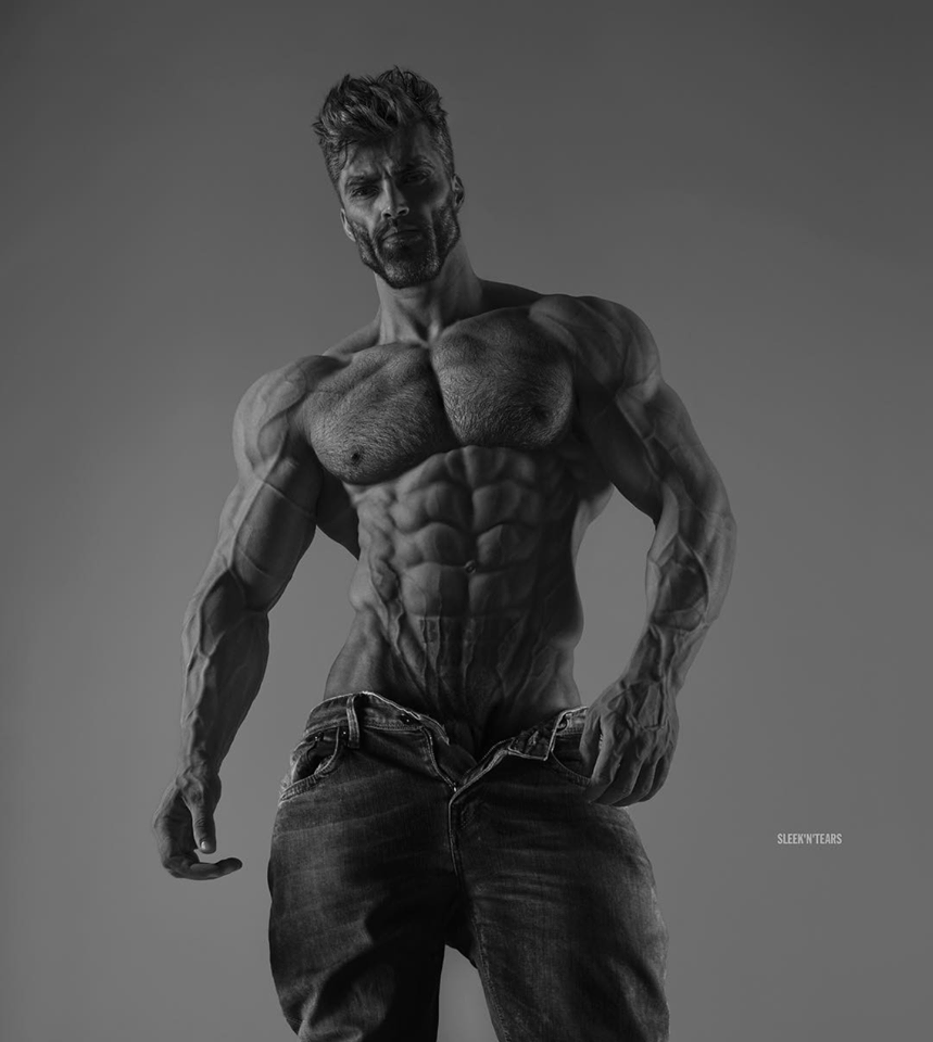 giga chad  meme template
