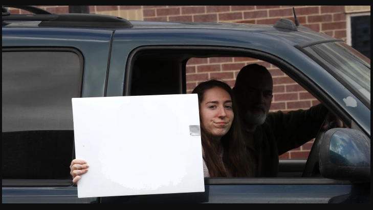 Girl holding sign  meme template