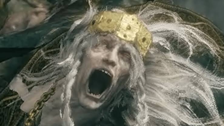 Godrick screaming  meme template