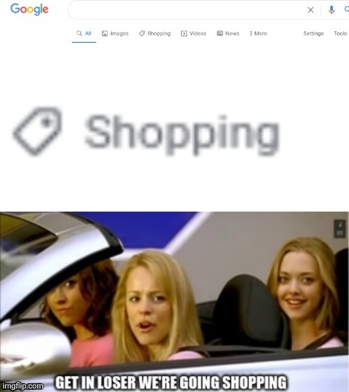 Google search shopping  meme template