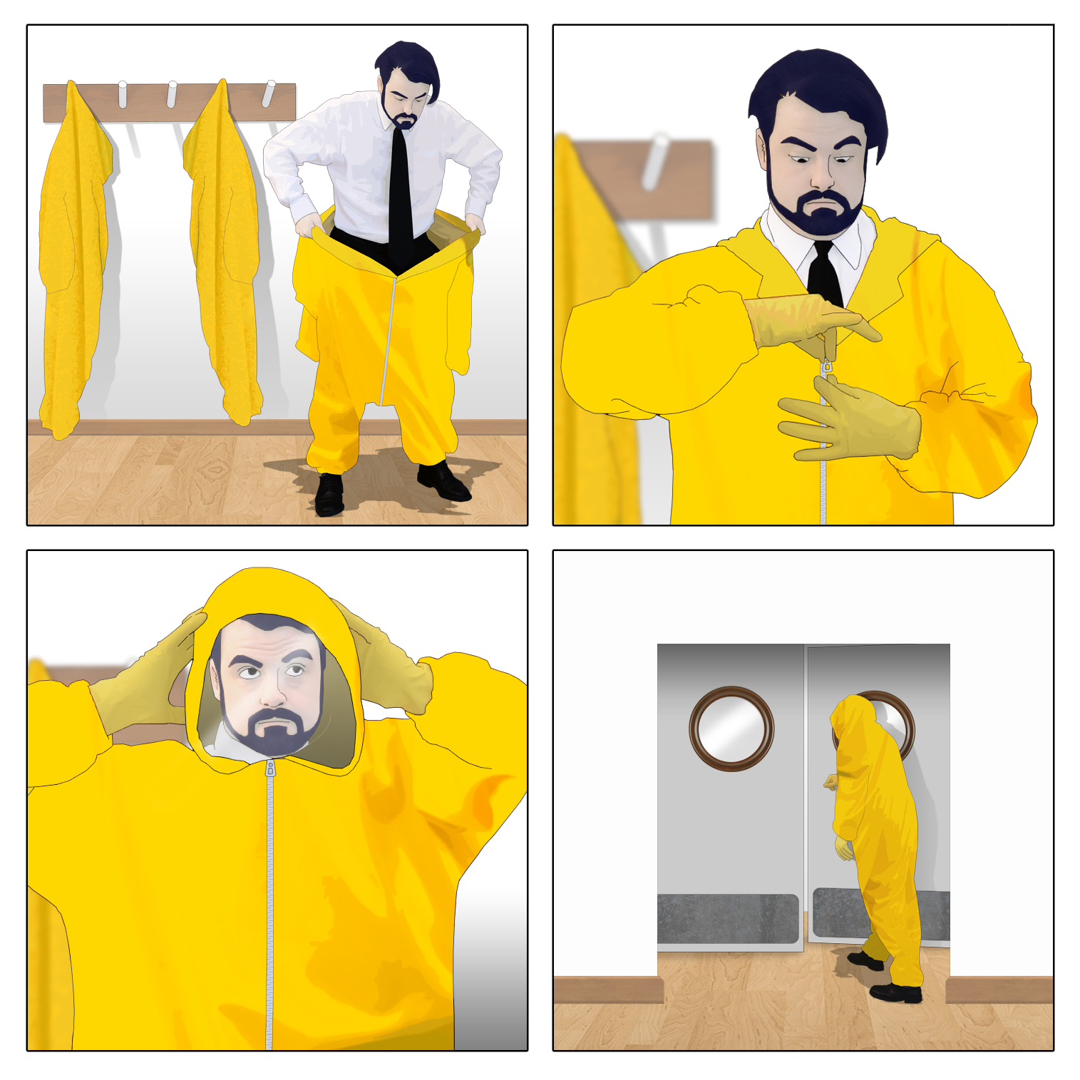 Guy entering a toxic room  meme template