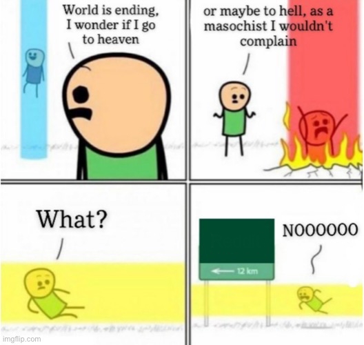 Guy goes to (insert text here)  meme template