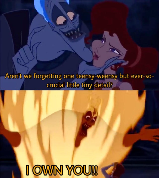 Hades and Meg  meme template
