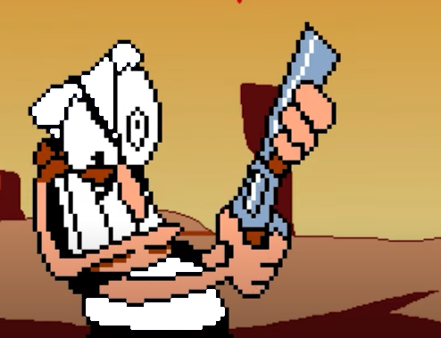 he has a GUN  meme template