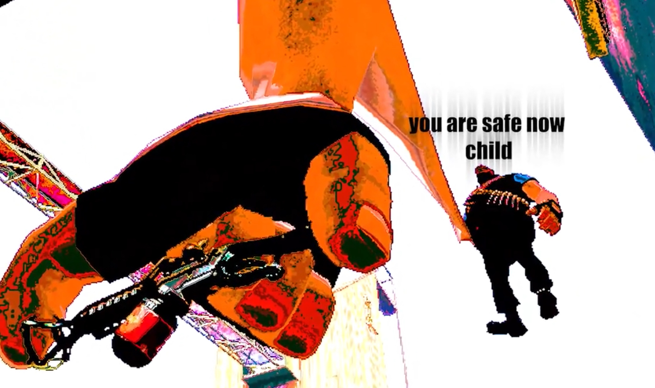 Heavy you are safe now, child  meme template