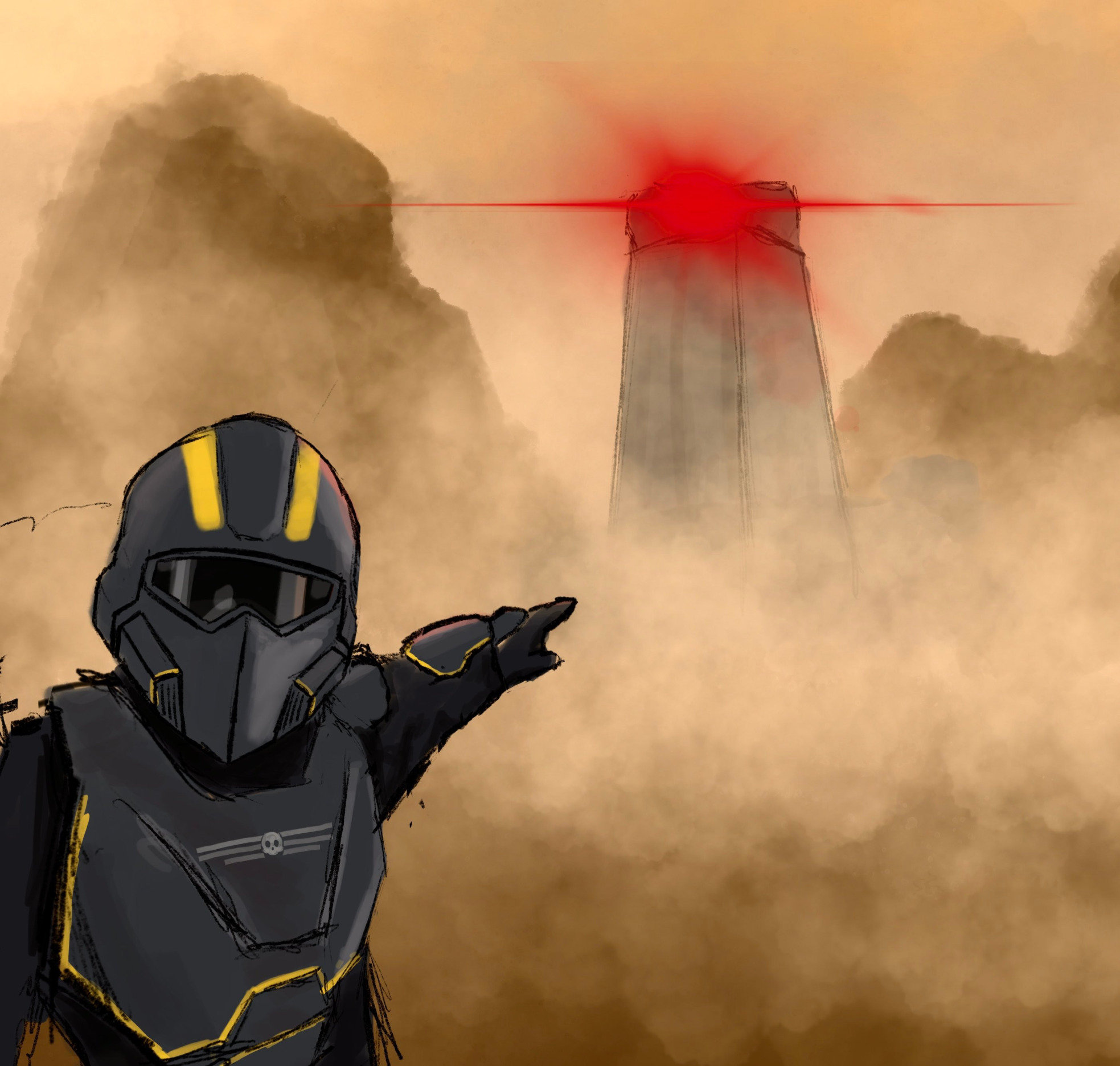 Helldivers 2 tower meme template