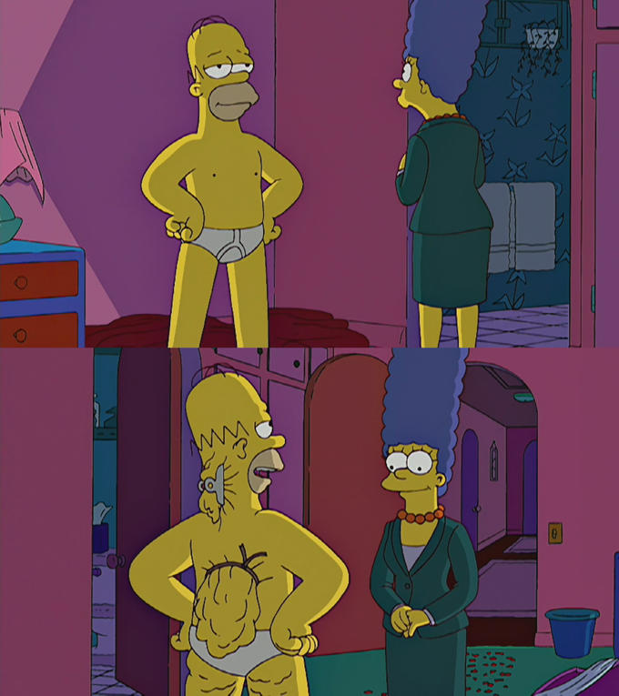 Homer Simpson's Back Fat meme template