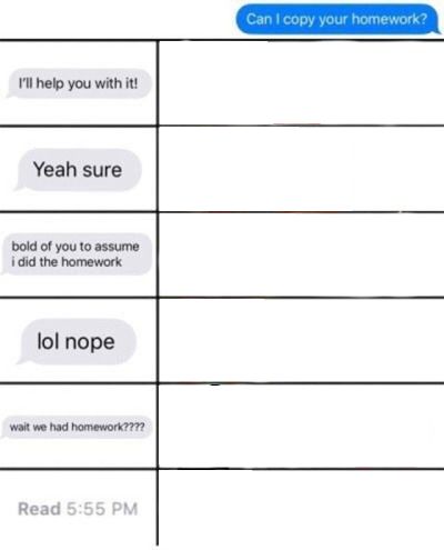 homework alignment chart  meme template