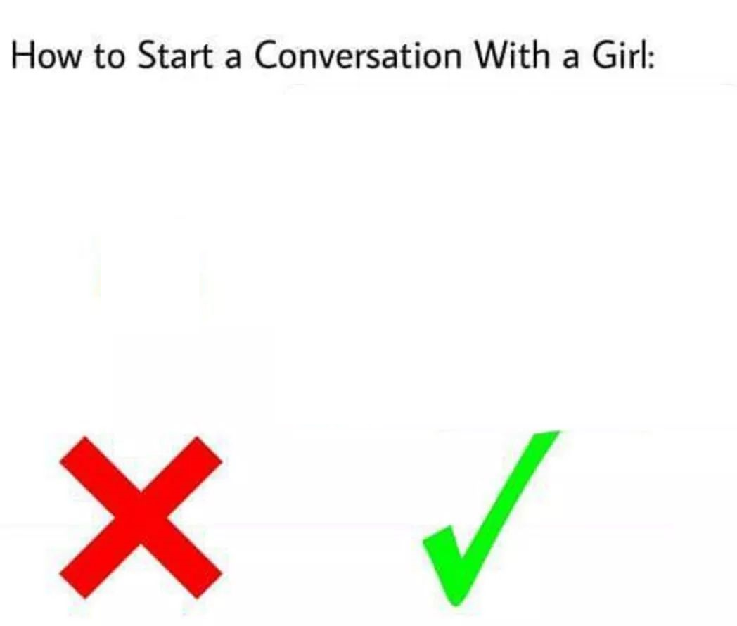 How to Start a Conversation with a girl  meme template