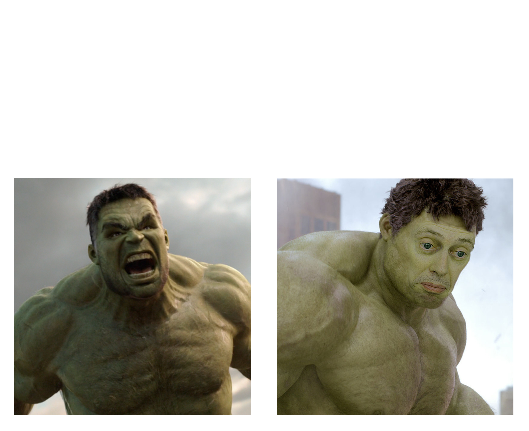 Hulk angry then realizes he's wrong  meme template