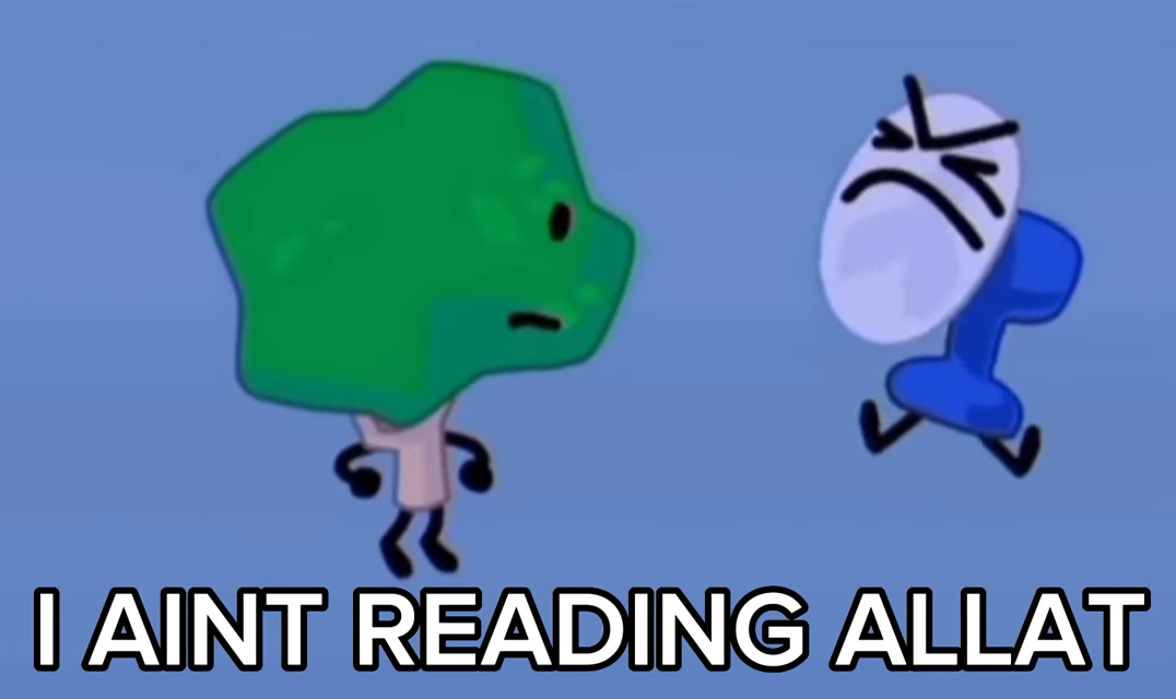 i aint reading allat meme template