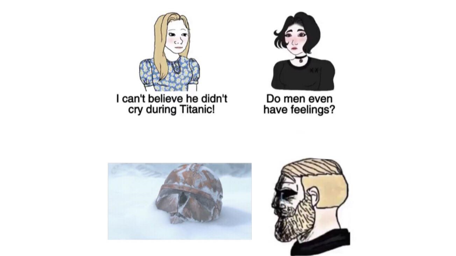 I cant believe he didnt cry during titanic  meme template
