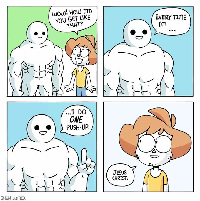 I do one push up  meme template