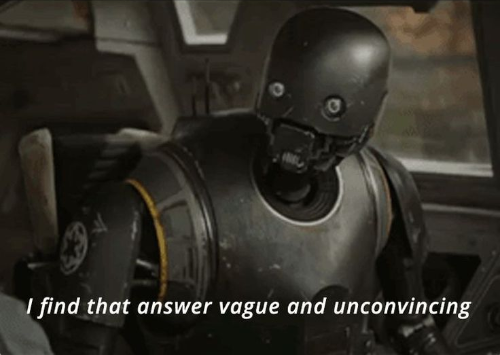 I find that answer vague and unconvincing  meme template
