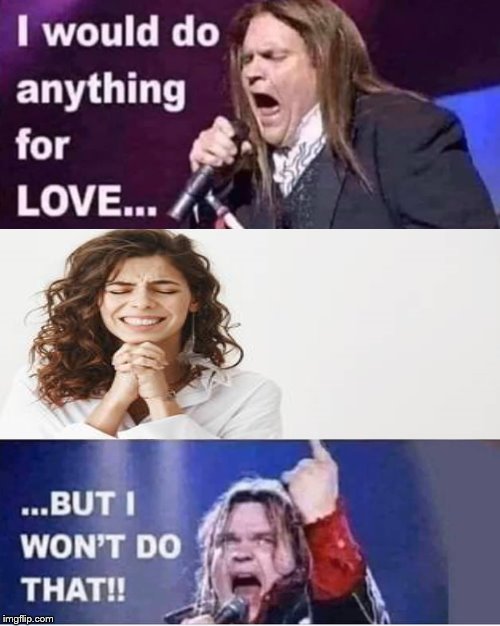 I would do anything for love  meme template