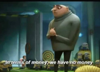 In terms of money  meme template