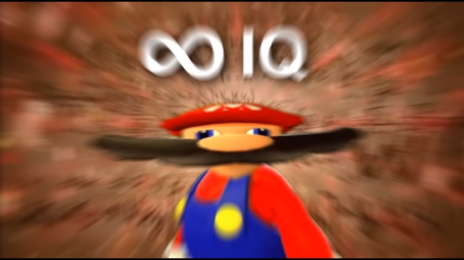 Infinity IQ Mario  meme template