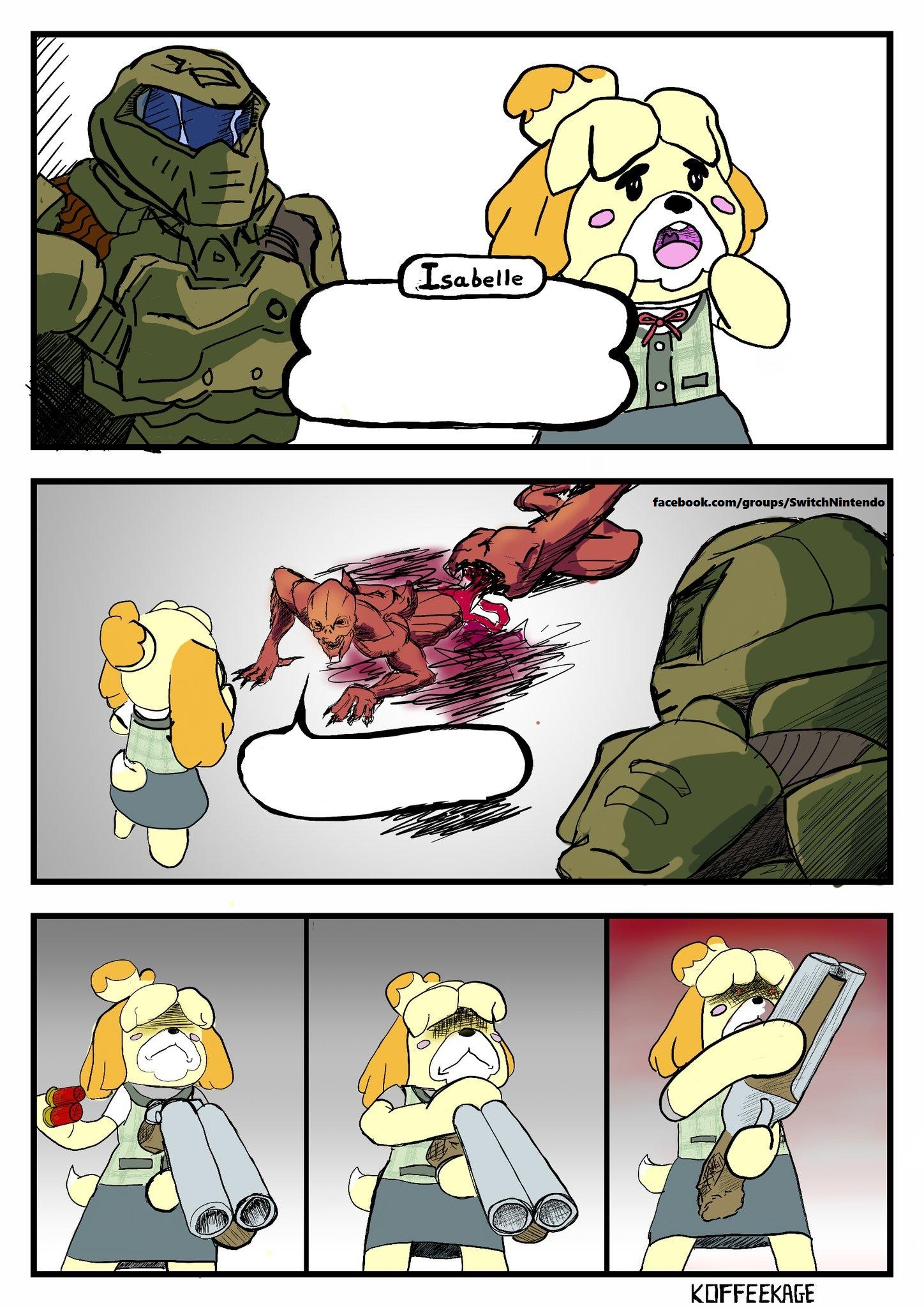 Isabelle Doomguy  meme template