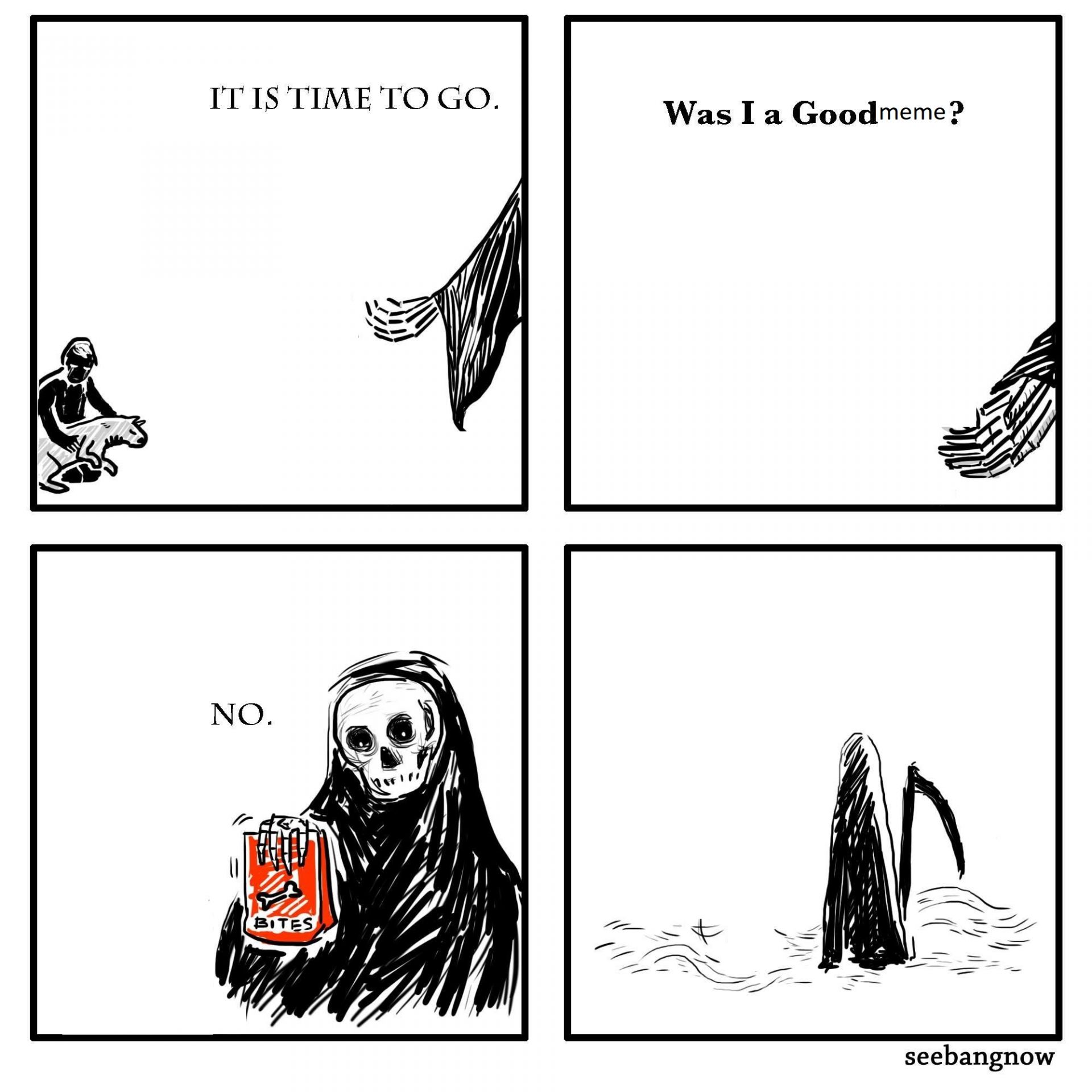 its time to go grim reaper  meme template