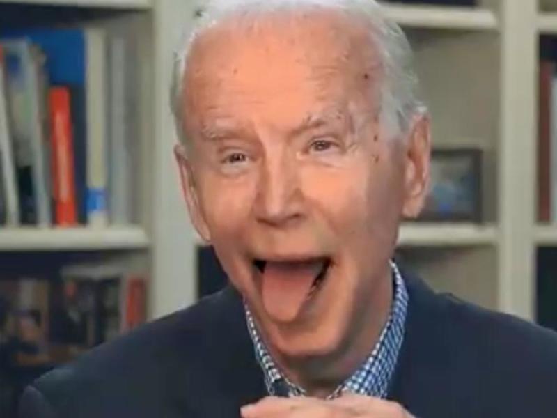 Joe Biden Tounge  meme template