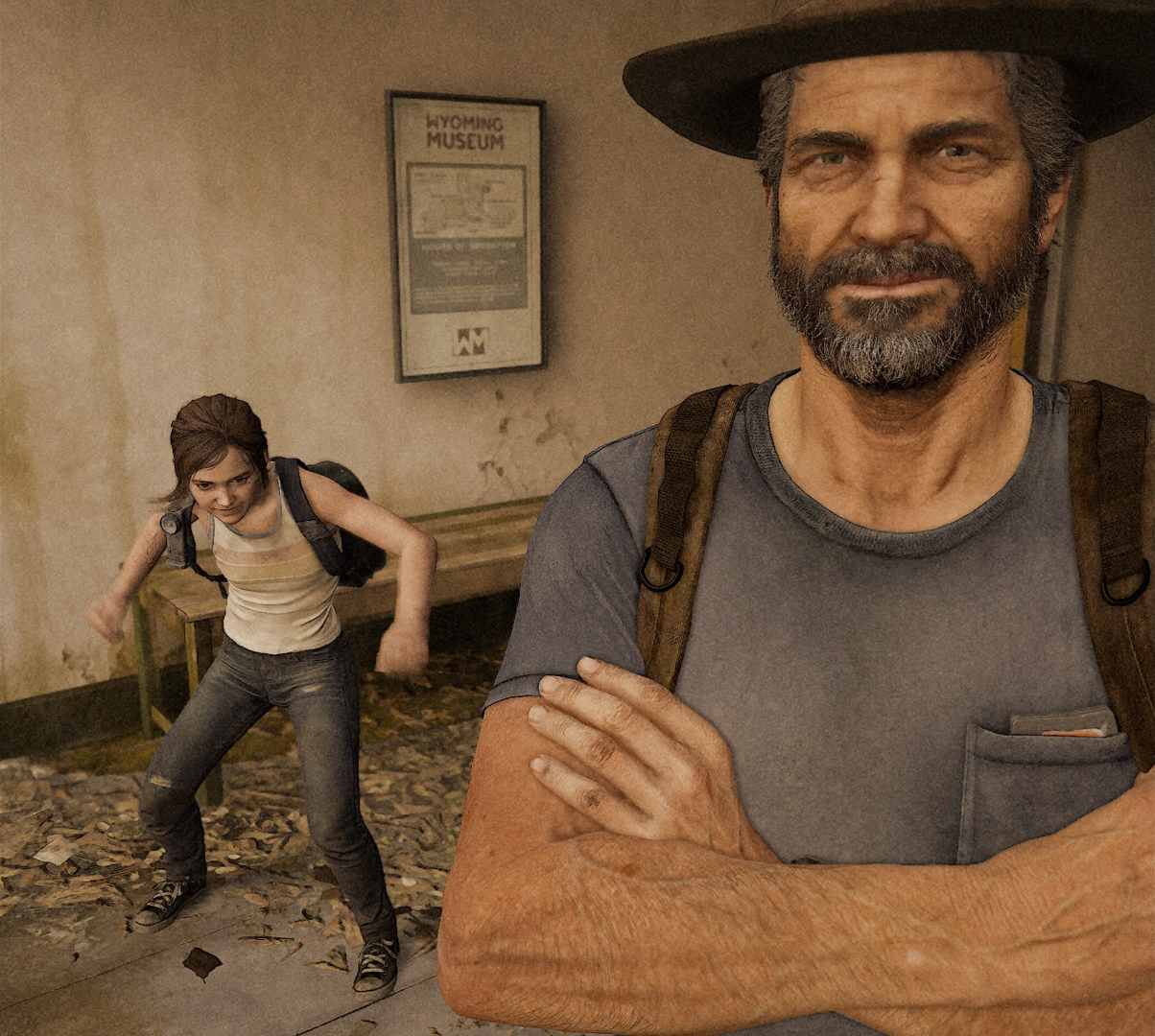 Joel and Ellie Museum  meme template
