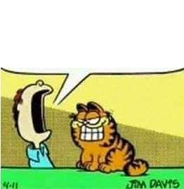 Jon Yelling at garfield  meme template