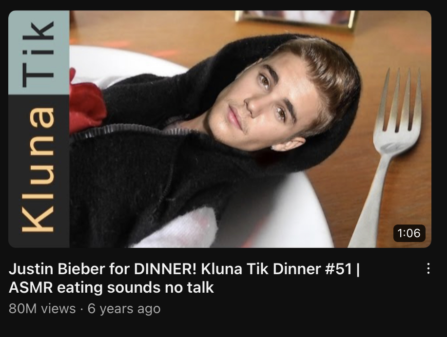 Justin Bieber for DINNER!  meme template