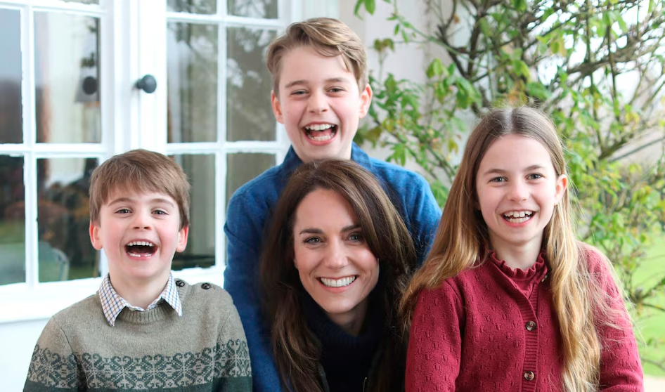 Kate Middleton Mother's Day photo with kids meme template