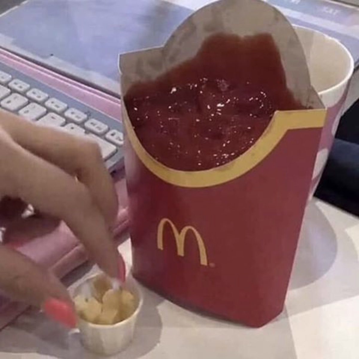 Ketchup with a side of fries  meme template