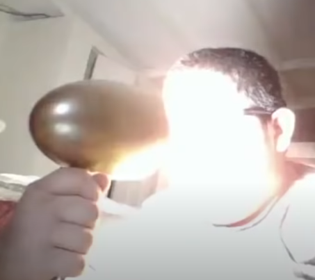 Kid blinding himself  meme template