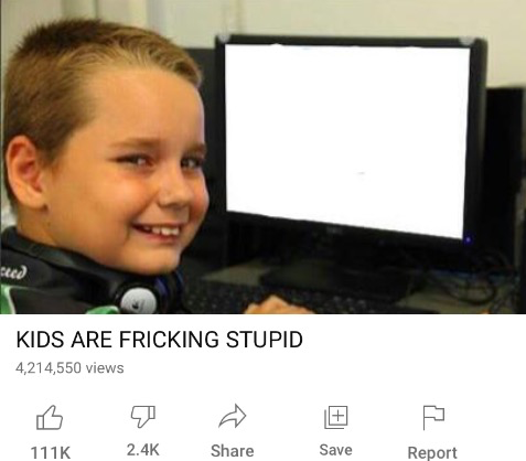 Kids are fricking stupid  meme template