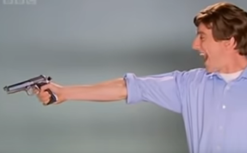 Kitchen Gun bang bang bang  meme template