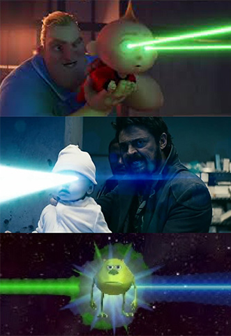 Laser Eyes Baby  meme template