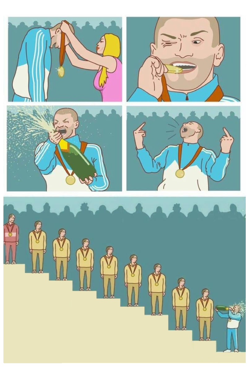 Last Place Douche Bag meme template