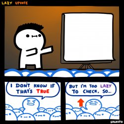 Lazy Update  meme template