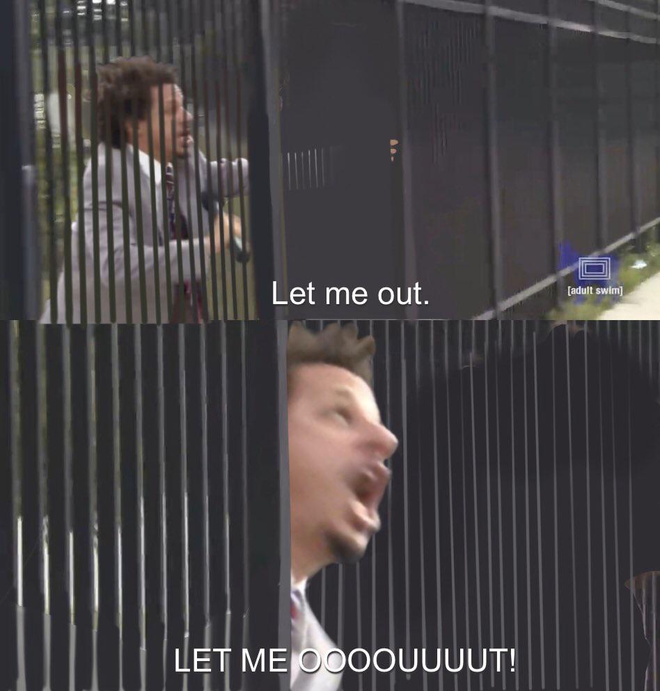 LET ME OUT  meme template