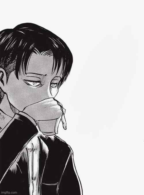Levi sipping tea  meme template