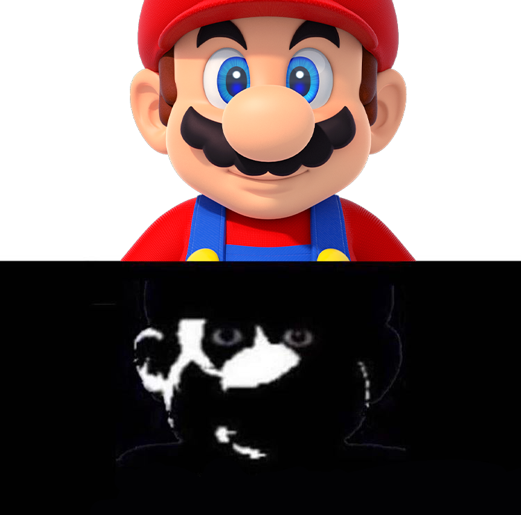 Lightside Mario VS Darkside Mario  meme template
