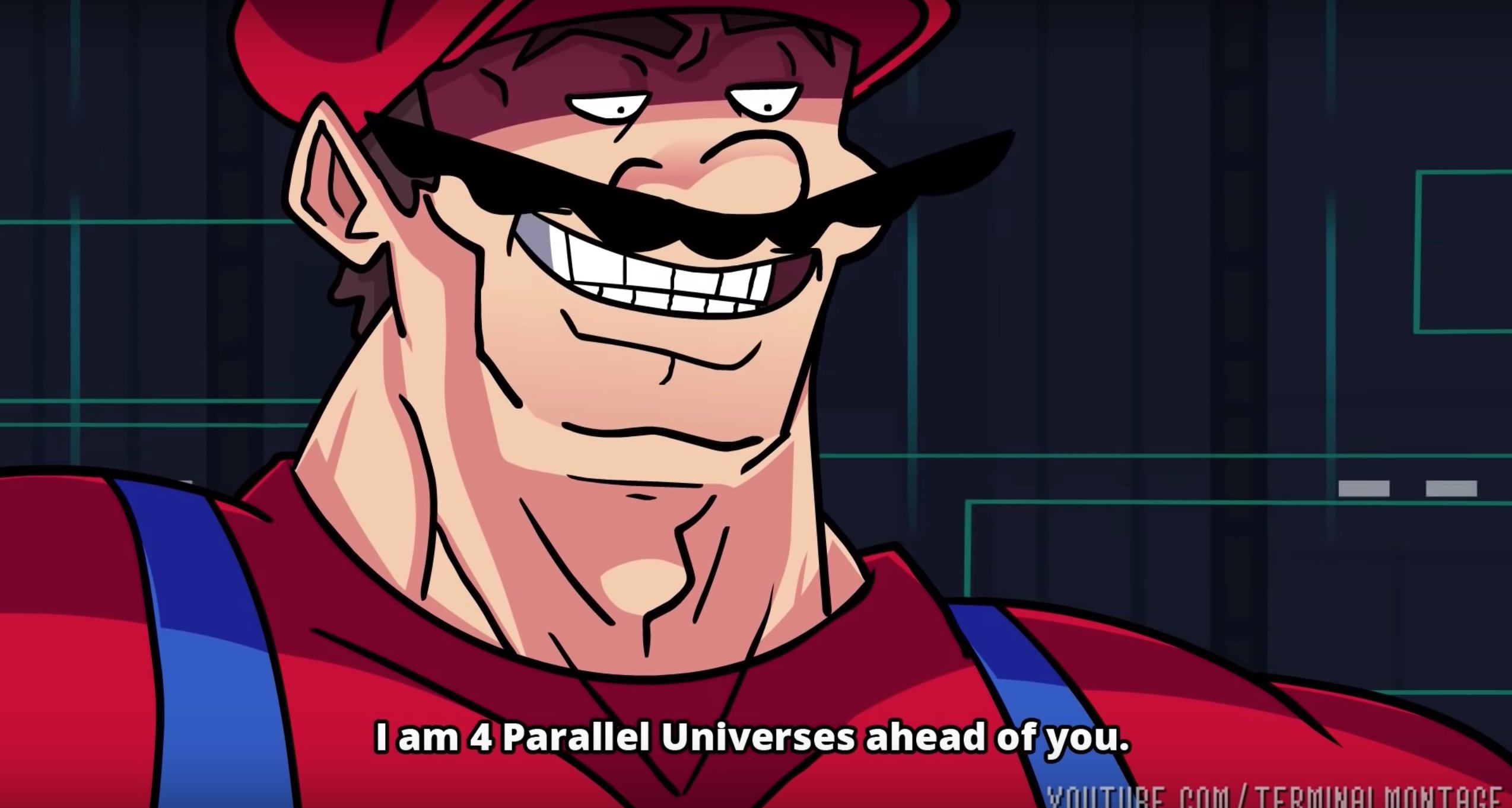 Mario I am four parallel universes ahead of you  meme template